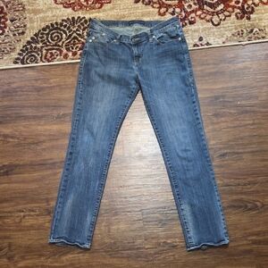 Size 12 Rock & Republic Womens Blue Jeans Y2k Straight Leg Low Rise Low Rise
